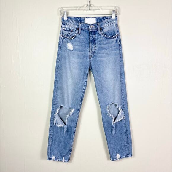 Mother Superior Distressed High Waisted High Rise Tomcat Jeans in The Confession - Picture 1 of 12